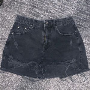 Top shop high waisted black shorts